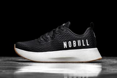 Nobull Runner+ Women's Running Shoes Black White | Australia (YZ9873)
